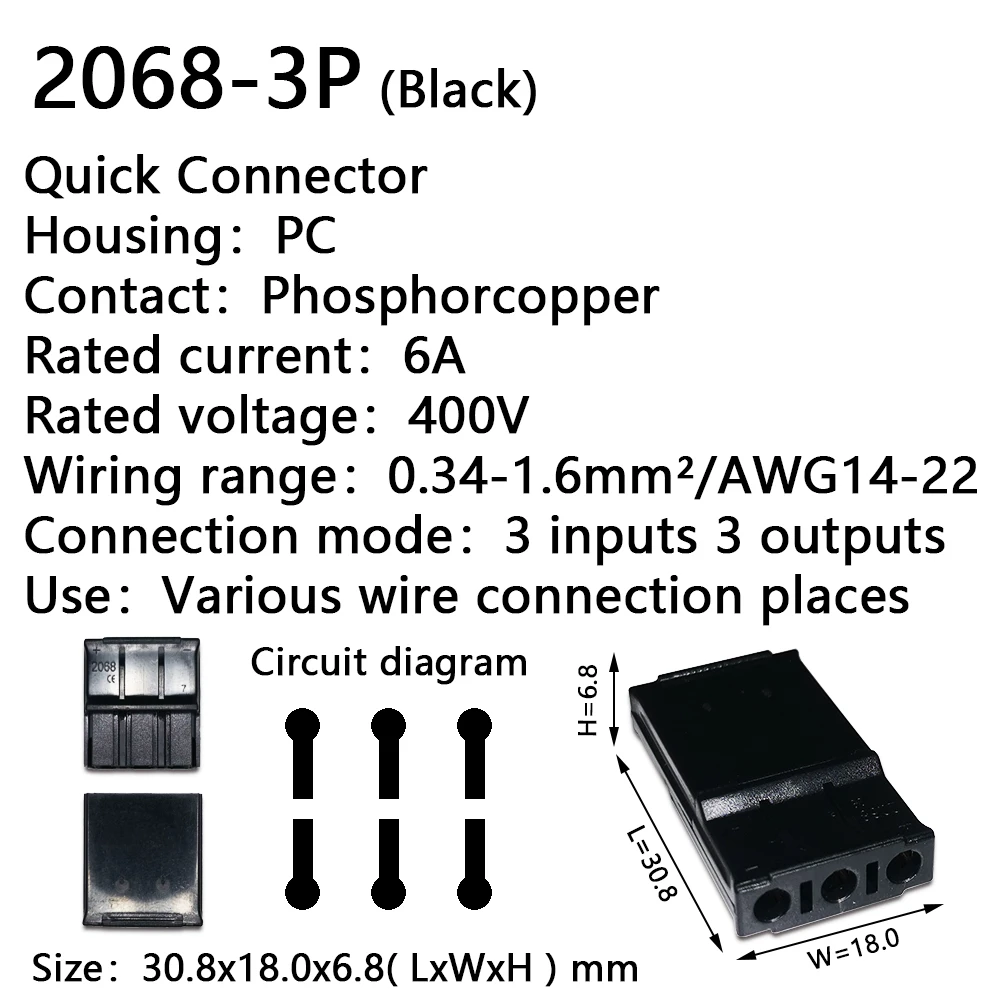 2068-3P Black