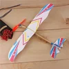 DIY Hand Throw Flying Glider Planes Elastic Rubber Band Powered Flying Plane Airplane Glider Assembly Model Toys For Children 2