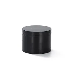 4-Layer Aluminum Herb & Spice Grinder - Premium Tobacco Cutting Accessories (Black)