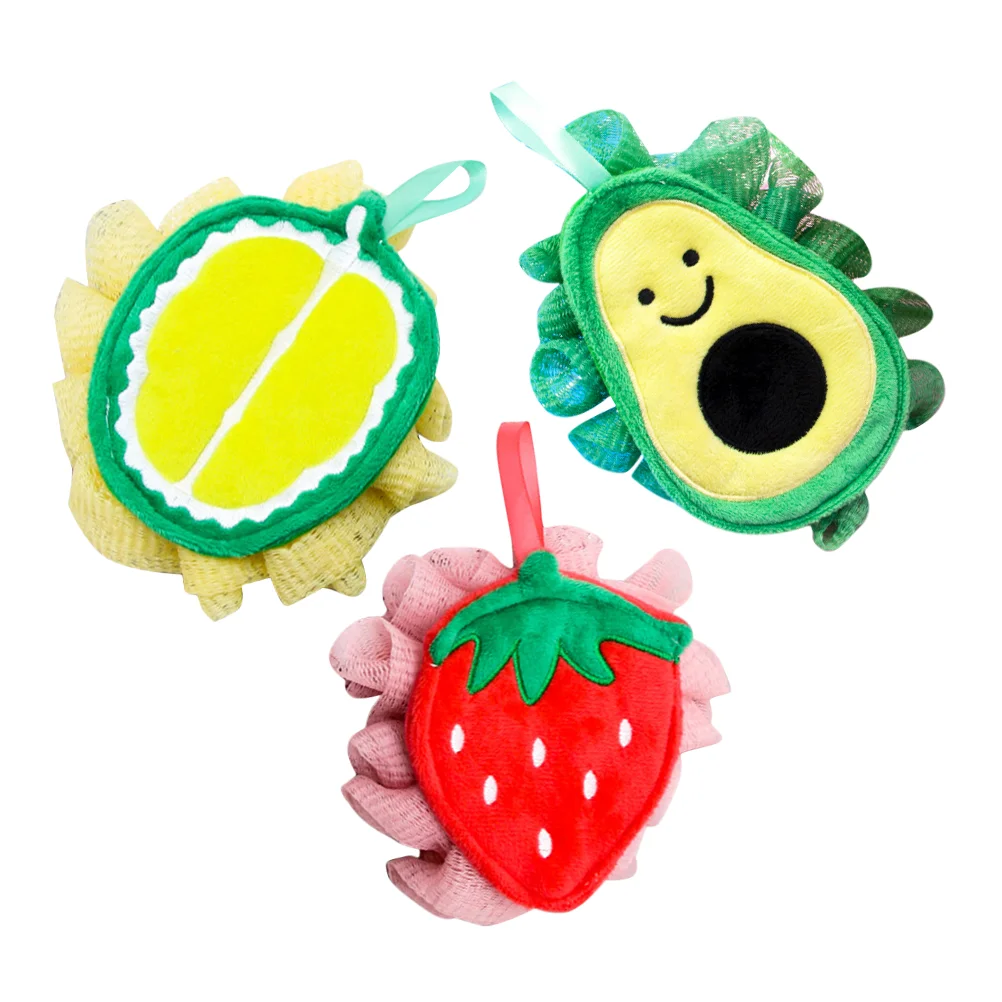

3 Pcs Children's Bath Ball Balls Shower Loofah for Body Household Durian Kids Sponges Cleaning Supplies Exfoliating Bathing