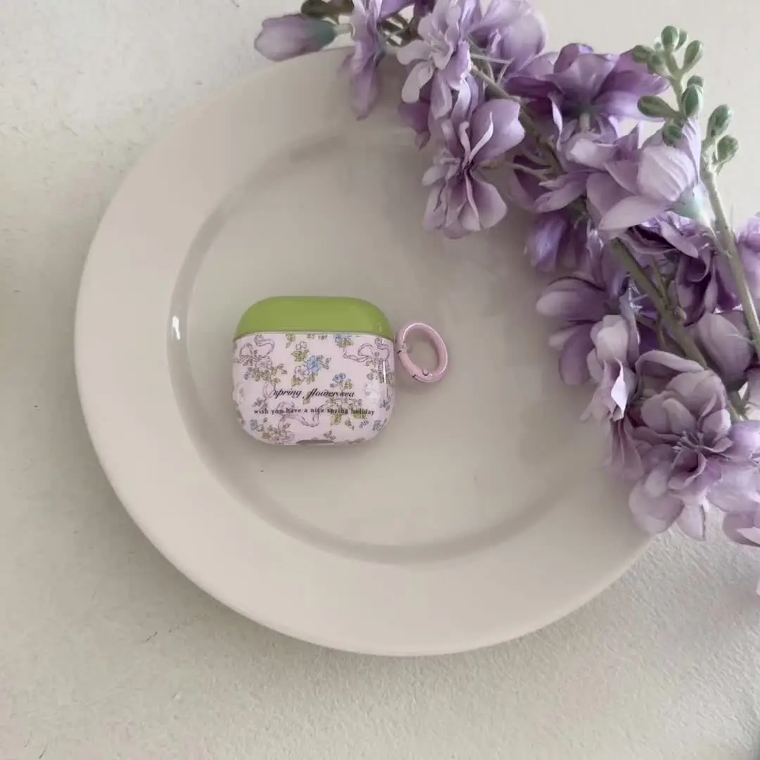 Прохладный цветок ins cat bow imd беспроводной Bluetooth-зарядка для наушников apple airpods 4 3 pro