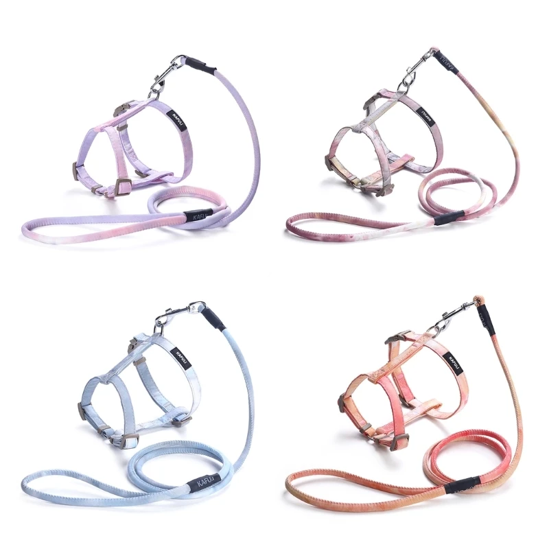 

Регулируемая Грудь для домашних животных, сцепная веревка для спины, Мягкая Милая Выходная веревка для прогулок и собак, шлейка с градиентами для домашних животных, товары для собак