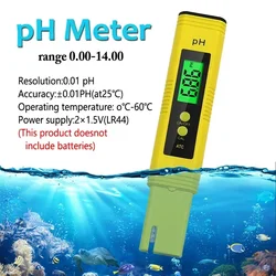 Digital LCD PH Meter 0.01 PH High Precision Water Quality Tester Measuring Range PH Test Pen Suitable for Swimming Pool Aquarium