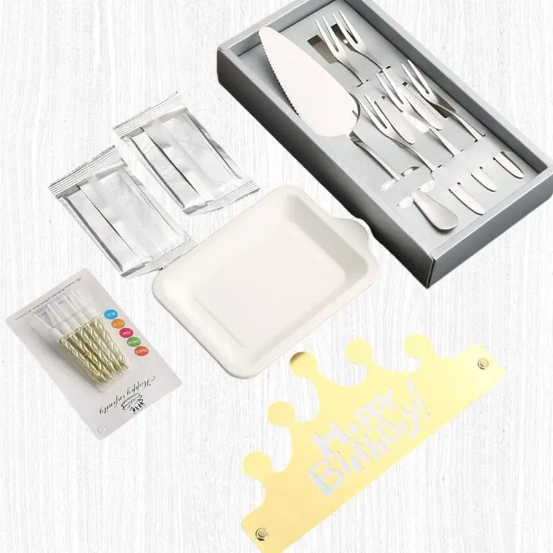 

Premium Stainless Steel Cake Knife and Fork Set - Perfect Birthday Gift for Cake Lovers and Party Enthusiasts