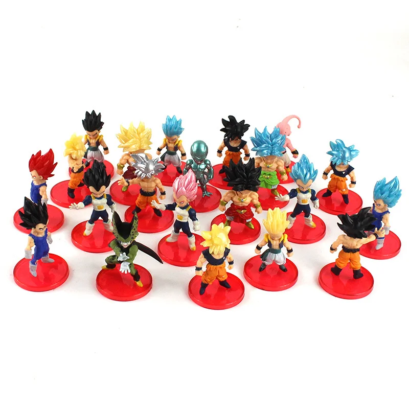 21pcs/set 67cm Dragon Ball Z Dbz Super Saiyan Goke Freezer Vegeta Buu