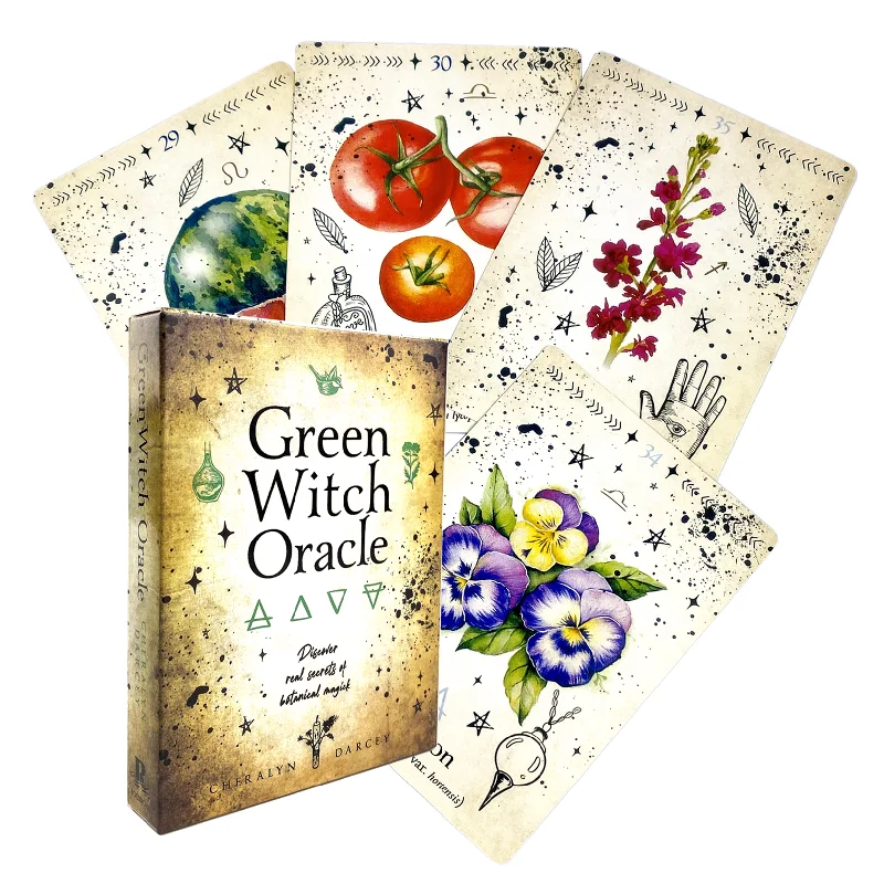 The Green Tarot Cards Guidebook  Deck Oracle Table Game For Family Party Entertainment Playing Card murder of crows tarot deck leisure party table game high quality fortune telling prophecy oracle cards with guide book