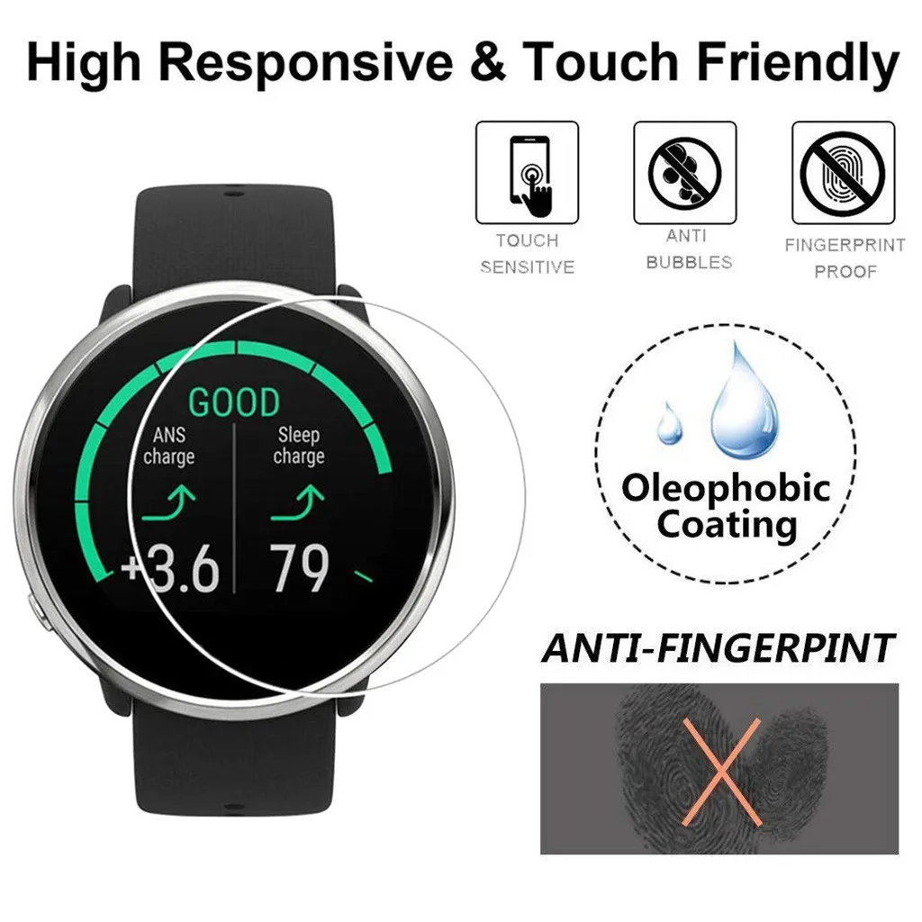 Tempered Glass Screen Protector & Dust Plugs For Garmin Descent G2 - 9H Anti-Scratch Protection (4+4 Pack)