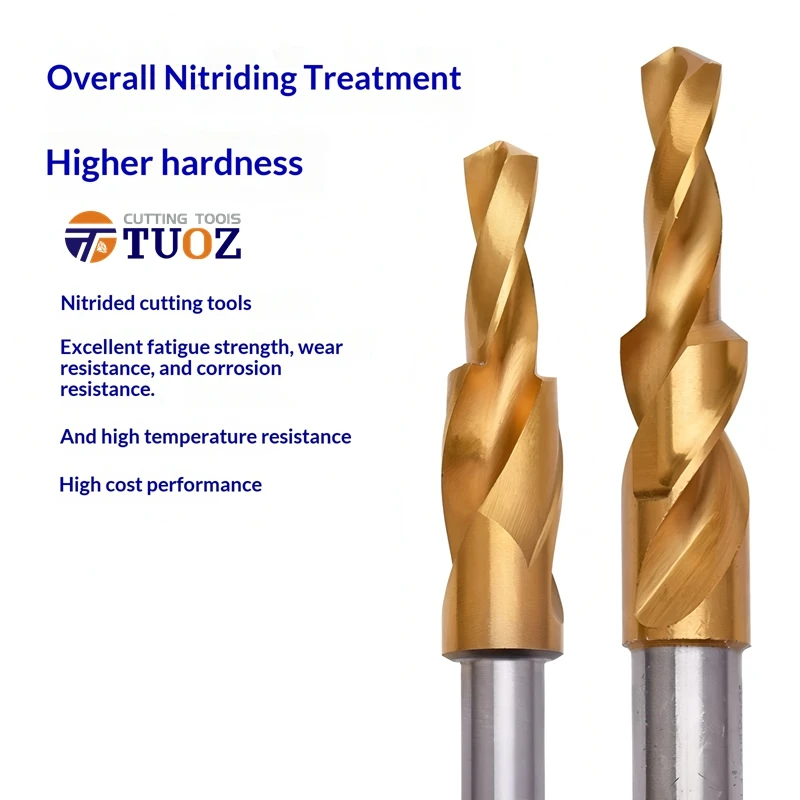TUOZ 90/180도 M35 2단계 스텝 드릴 비트 M3 M4 M5 M6 M8 M10 M12 HSS 콘 금속 가공 도구