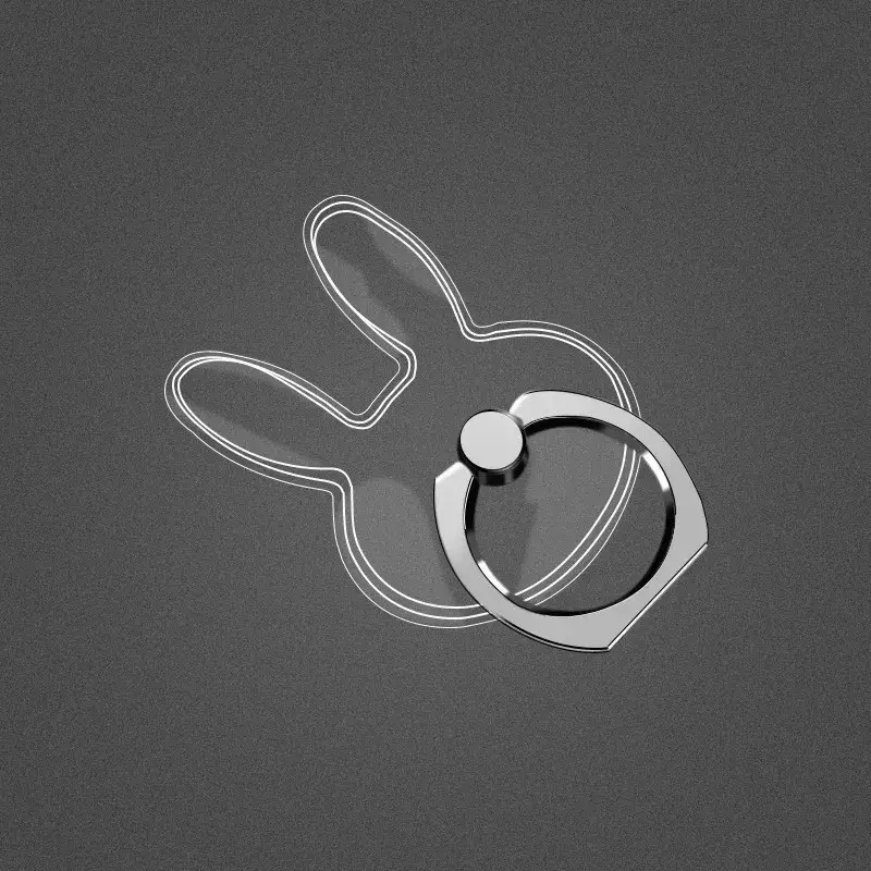 1/2/3/4pcs Transparent Cute Animal Round Phone Stand Foldable 360 Rotating Mobile Phone Ring Holder Smart Phone Accessories - Image 14