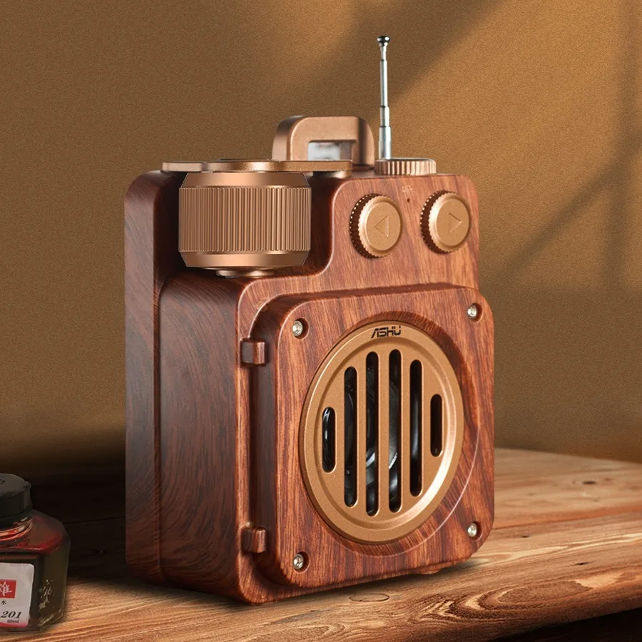 Portable Retro Bluetooth Speaker with Outdoor Radio Capability