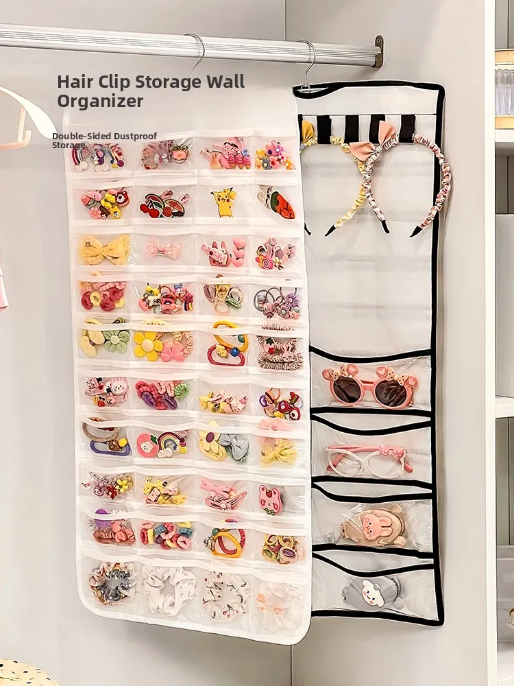 Children's Hair Accories Wall Hanging Storage Organizer Baby Girl's Hair Clips Elastic Ba Hair Hoops Watch ab Clips