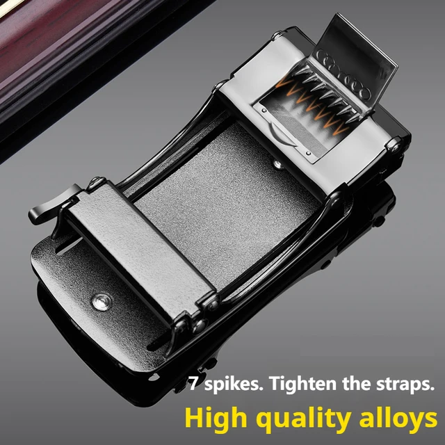High quality ratchet belt buckle men DIY leather belt accessories 3.3-3.5cm width alloy automatic belt buckle 4