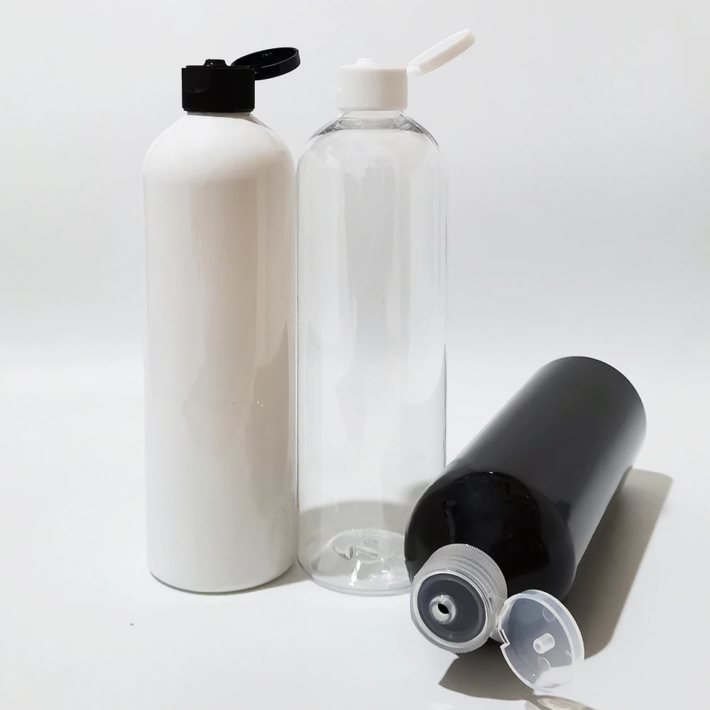 1pcs 400ml Empty White Clear Plastic Container PET Travel Bottle With Flip Top Cap Shower Gel Shampoo Liquid soap Bottle refillable bottle refillable lotion bottle refillable empty bottle refillable cosmetic bottle refillable liquid container