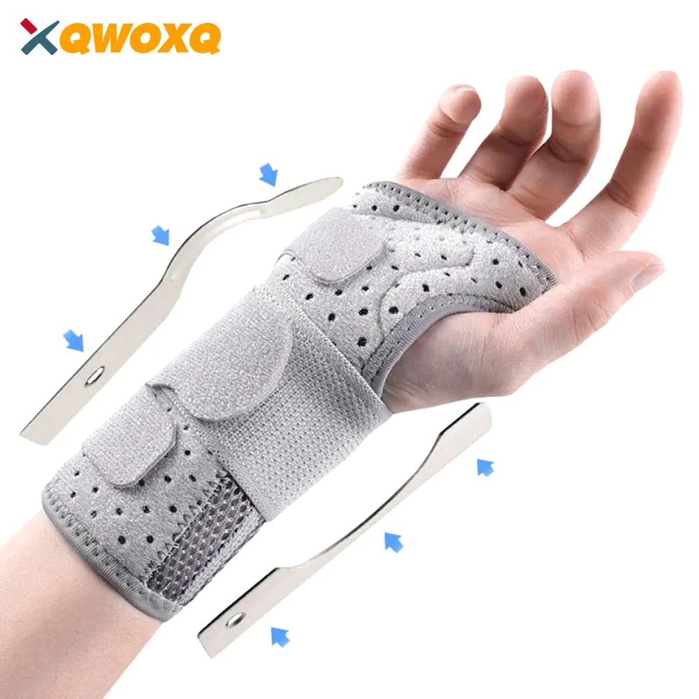 Wrist brace carpal tunnel right left hand night sleep supports splints arm stabilizer compression sleeve adjustable straps