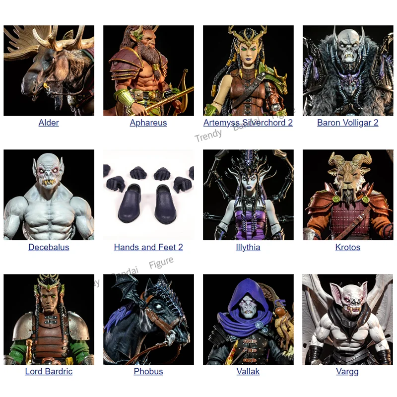 

InStock FourHorsemen Mythic Legions Illythia 7"S.H.Figuarts Phobus/Vallak/Vargg/Alder/Decebalus/Aphareus/Krotos/All S.H.Figuarts