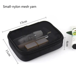 Clear Waterproof Makeup and Toiletry Travel Bag (S - Nylon mesh yarn)