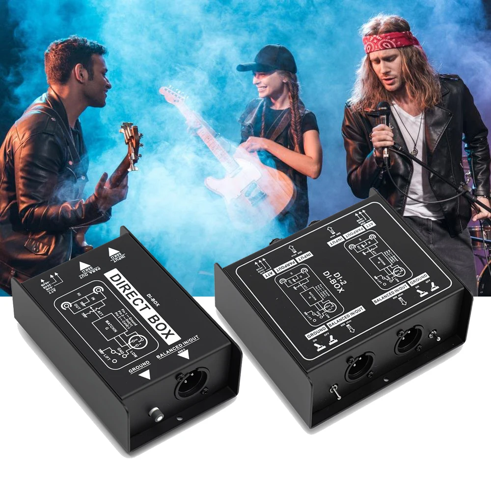 Boîte DI Passive - Convertisseur De Signal Pour Guitare Et Basse, Idéale Pour Le Live Et L'enregistrement