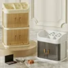 Makeup Storage Box Large Capacity Dressing Table Storage Rack Dust-proof Cosmetic Organizer Cosmetics Containe Drawer Organizer 5