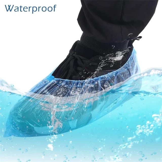 Protège-chaussures en plastique imperméable, 100 pièces, couvre-chaussures  jetables, bottes de pluie pour l'intérieur et l'extérieur, outils  réutilisables - AliExpress