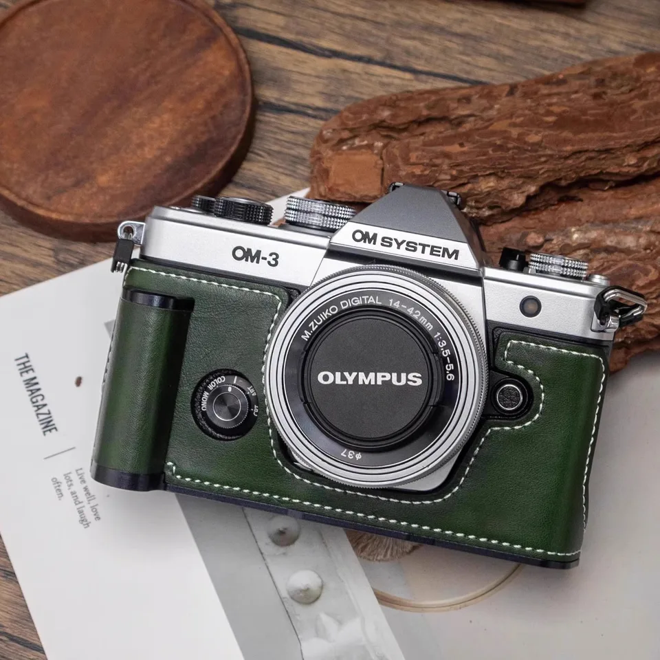 オリンパス OM-3 カメラバッグ用本革保護ケース、OM3