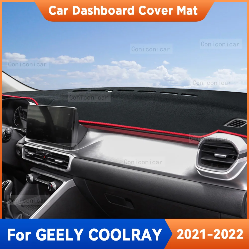 

Для GEELY Coolray 2021 2022 коврик для приборной панели автомобиля, Солнцезащитный коврик, анти-УФ аксессуары для интерьера, защитные коврики