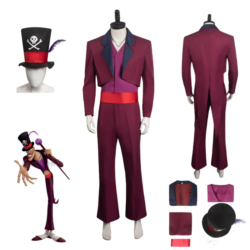 male-facilier-cosplay-evil-doctor-costume-men-fantasia-role-play-clothes-shirt-pants-coat-hat-outfits-halloween-carnival-suit