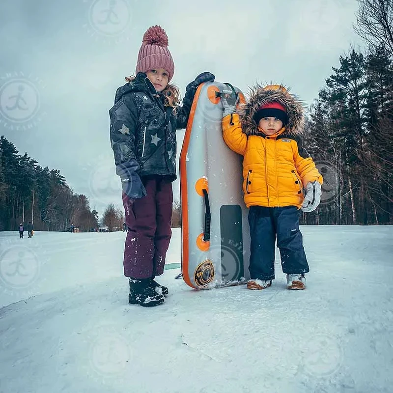 Inflatable Sledge Inflatable Tubeless Winter Sled Made of Airdeck for Downhill Skiing