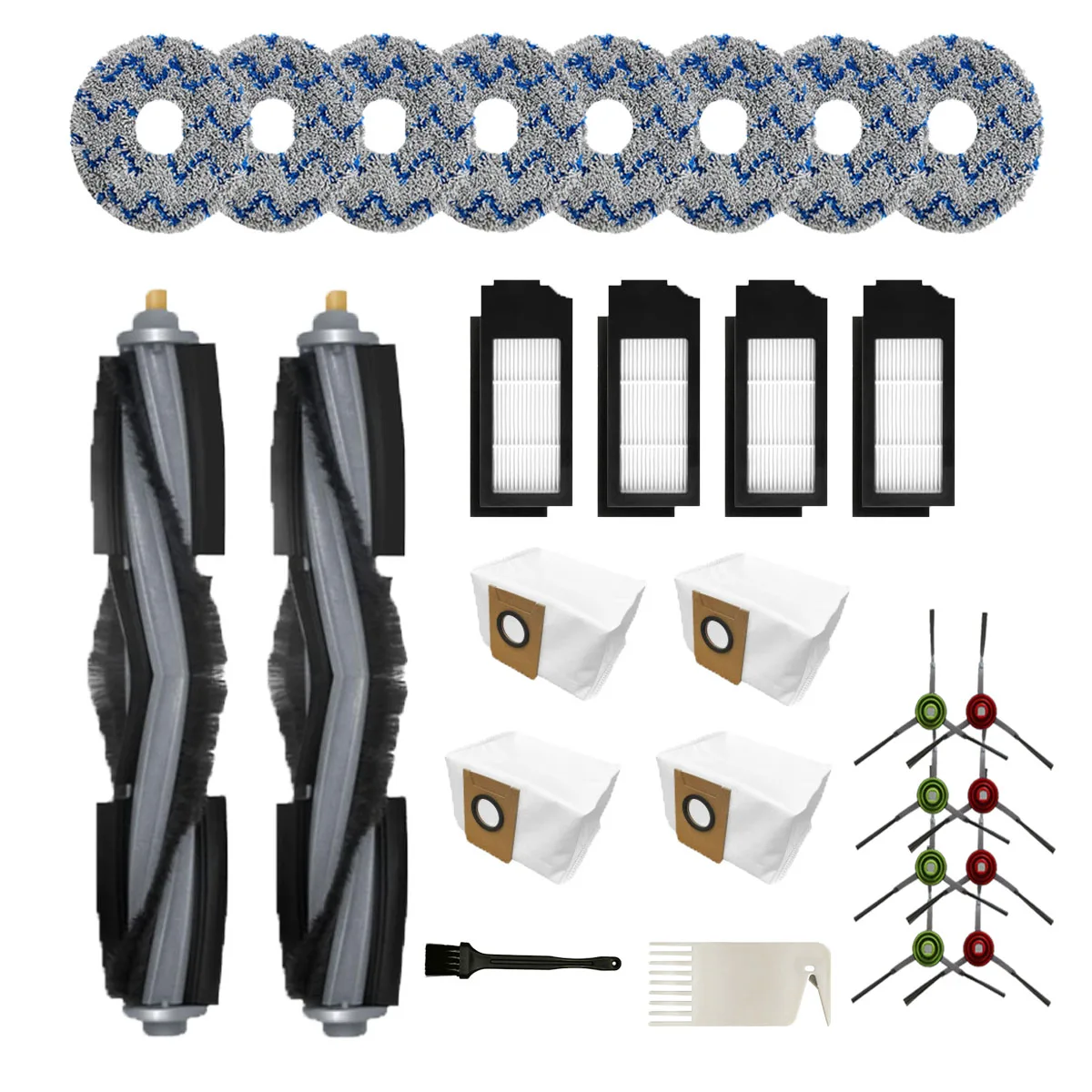 

28 PCS Replacement Accessaries Kit Set for ECOVACS DEEBOT X1 Omni Turbo T10 T20 Omni T20/T20 Max/T20 ProRobot Vacuum Cleaner