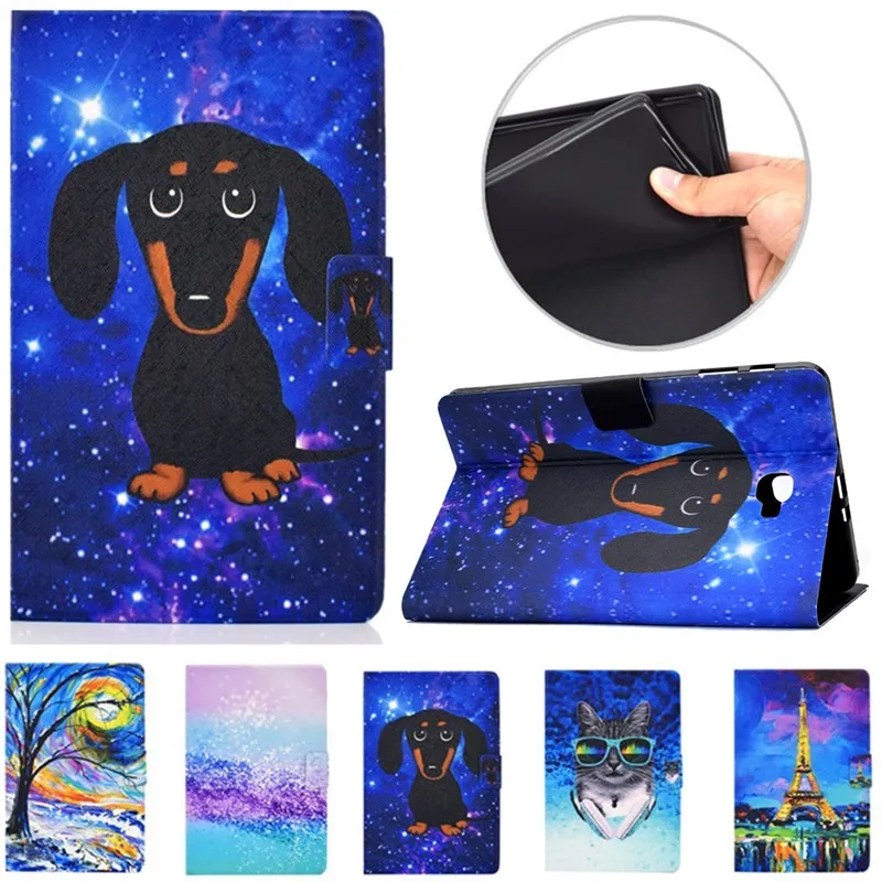 Custodia Tab A6 10.1 T580 Custodia Ultra Sottile In Pelle Pu Folio Custodia Flip Cover Per Samsung Galaxy Tab A 6 10.1 T585 10.1 "Custodia Per Tablet