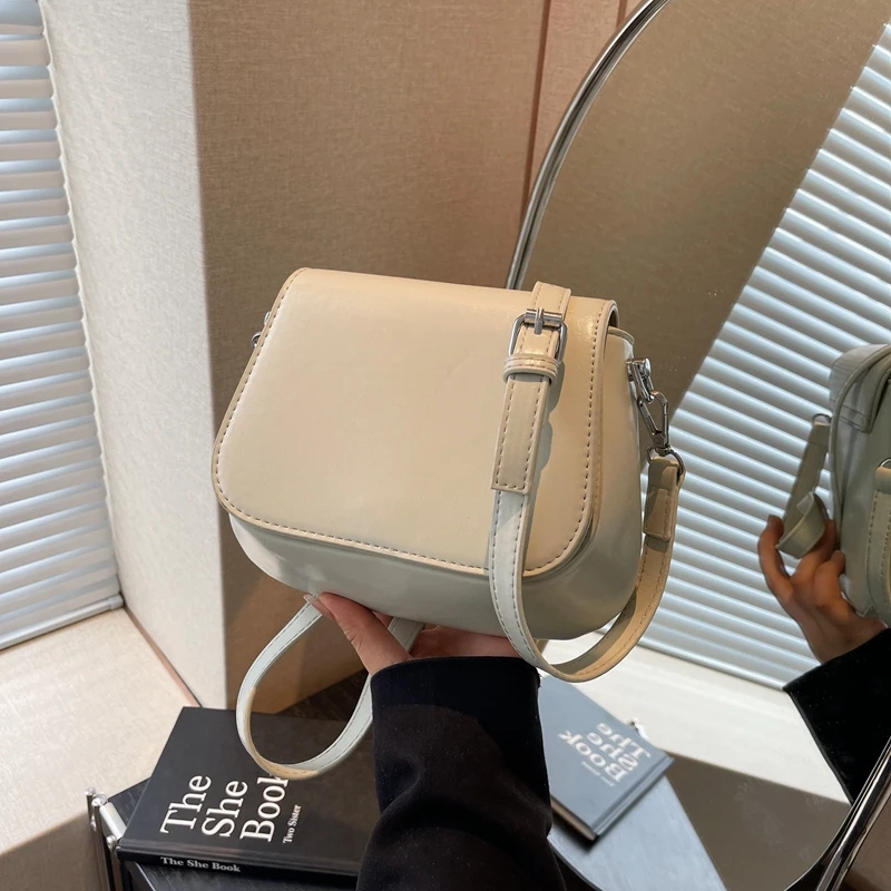 단색 여성용 캐주얼 숄더백, 소프트 대용량 크로스바디 핸드백 8 여성용 소형 스퀘어 백, 다용도 와이드 숄더 스트랩, 캐주얼 휴대용 여성용 원 숄더 크로스 바디 백