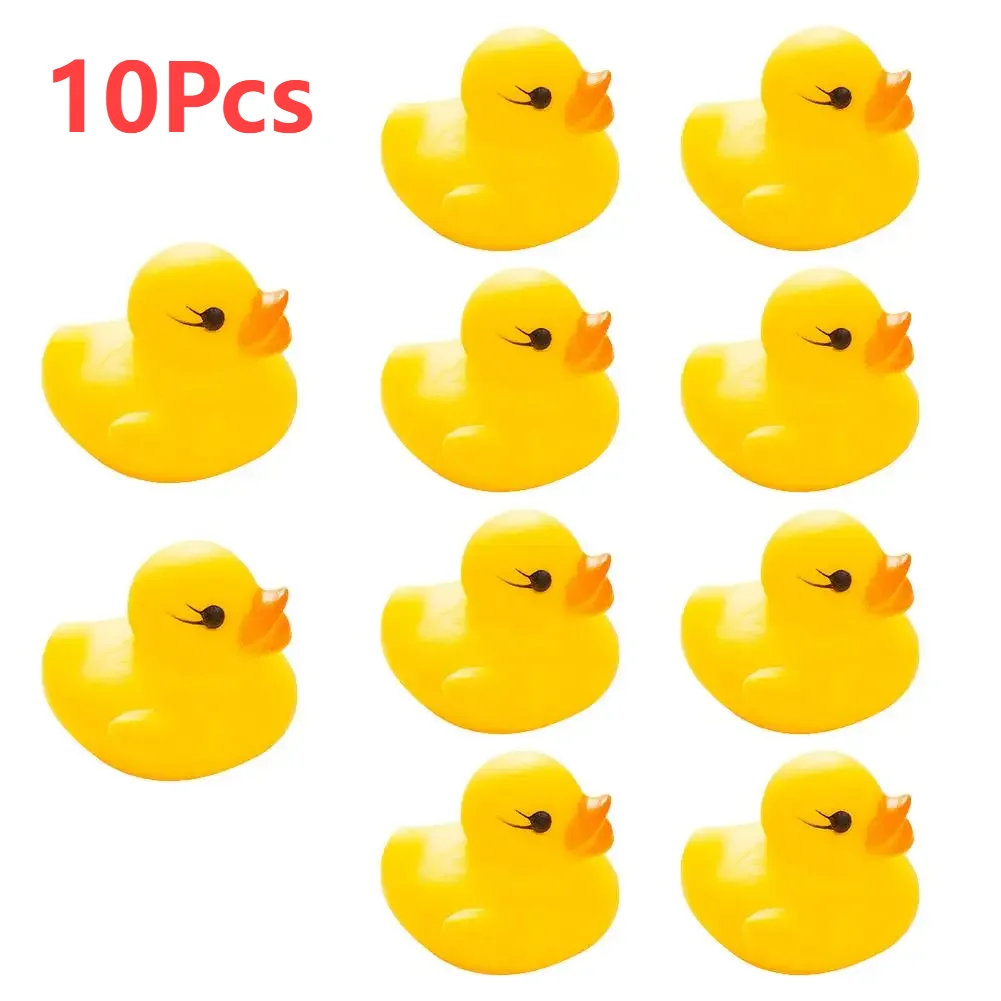 10/20/40Pcs Bath Toys Mini PVC Yellow Duck Toys Baby Water Game Playing Squeeze-sounding Dabbling Duckie Toys Baby Bath Cool Toy 2