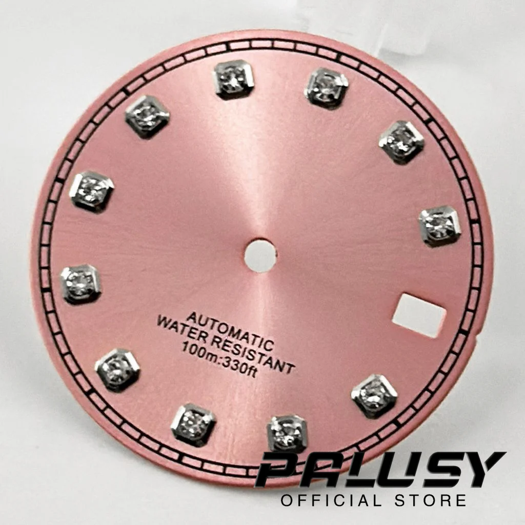 29mm Pink Watch Dial For NH35A 4R35 Movement Sterile Watch Faces Replacement Parts