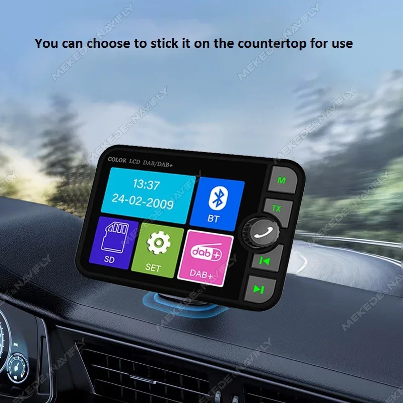 Car Radio Receiver 2.4'' Screen GPS Stereo Sound Digital Signal Antenna Broadcast Adapter AUX TF Card FM Transmitter