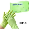 100 PCS Light Green Disposable Nitrile Gloves Used for Dishwashing Cleaning Hygiene Pet Bathing Hand Care with High Elasticity 1