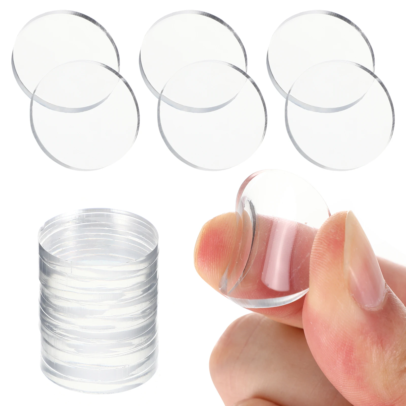 Clear Round Glass Table Non-Slip Spacers and Bumpers Pack