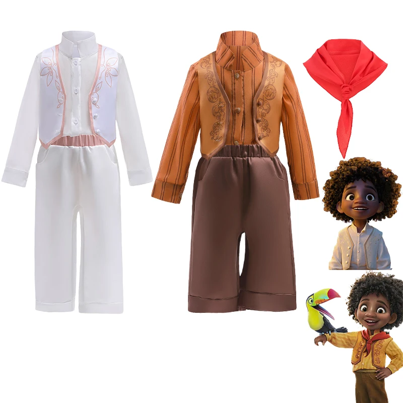 

Disney Kids Cosplay Encanto Costume for Boys Antonio Clothing Set Child Baby Cos Prince Masquerade Birthday Party Clothes