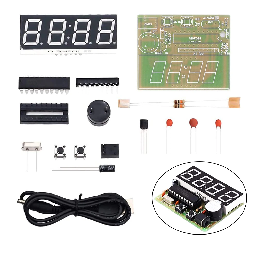 Regalo Hobbistica Tecnologia Kit Di Saldatura Fai-da-Te Per Orologio Digitale A 6 Cifre - Progetto Pratico Per Principianti Esercitazione Saldatura Display