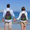 Custom Psychedelic Magic Mushrooms Print Lava Drawstring Bag Women Men Lightweight Sports Gym Storage Backpack 6