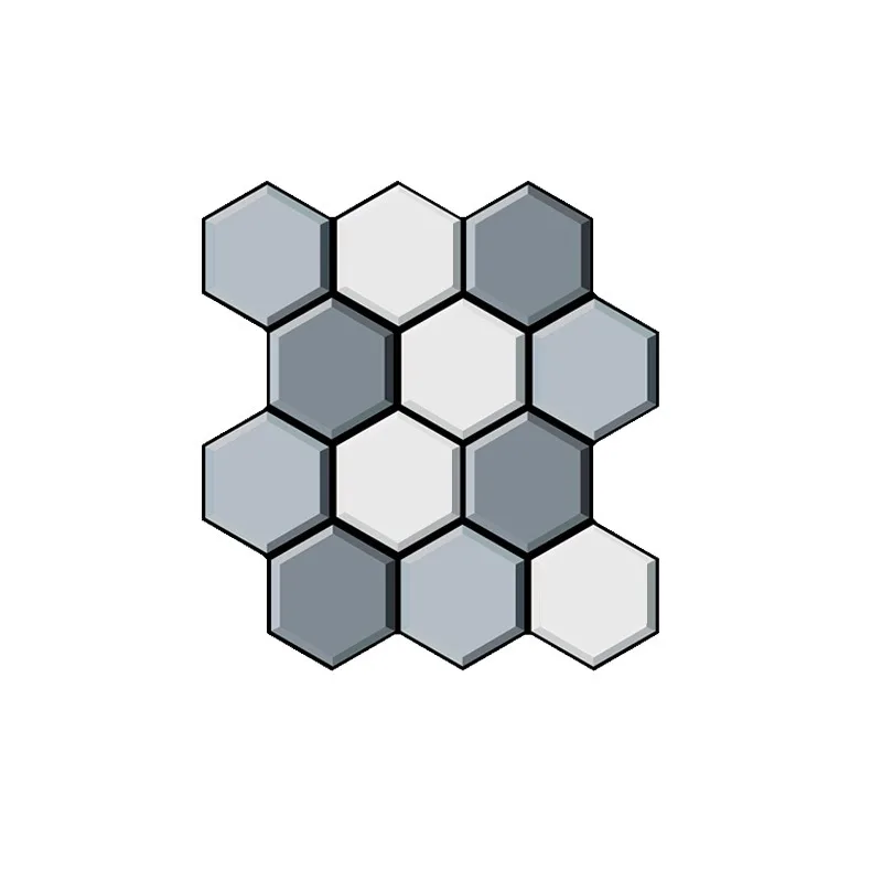 Nordic Minimalist 3D Stereo Oil-Proof Sticker - Self-Adhesive Kitchen Wall Decal, Waterproof Bathroom Milk Tea Shop Decor Film