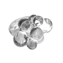 Chic Acrylic Beaded Ring for Effortless Style (Transparent)
