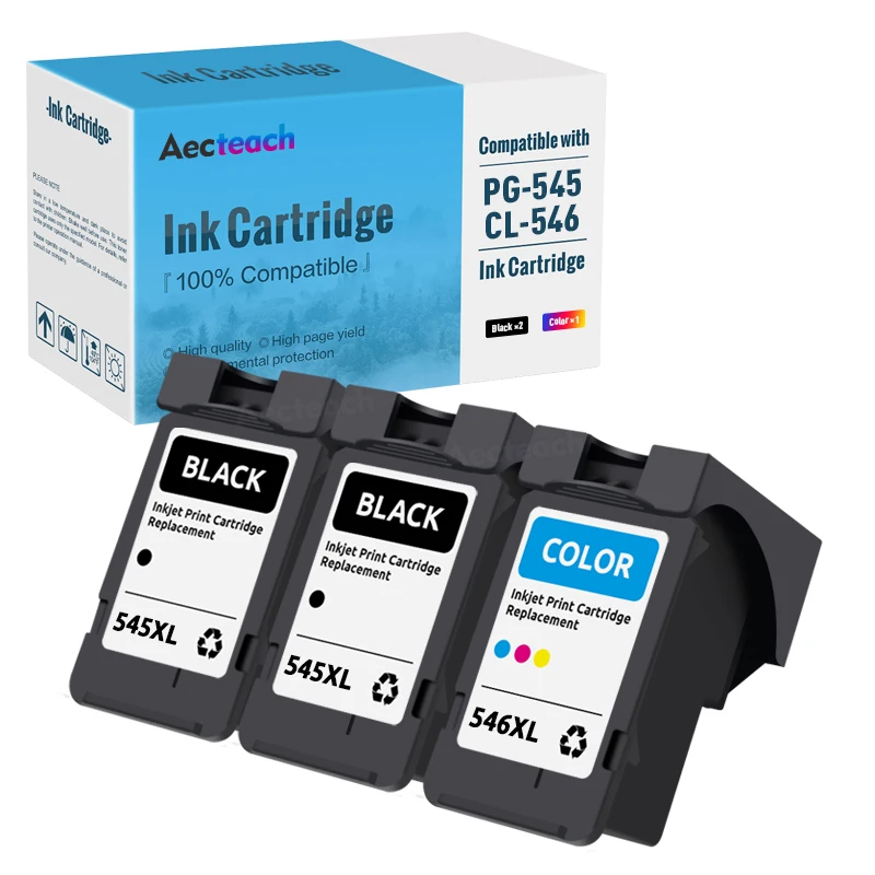 Aecteach Ink Rigenerato Pg545 Cl546 Cartuccia Di Inchiostro Per Canon Pg 545 Cl 546 Per Pixma Mg2555S Mg2900 Mg2940 Mg2950 Mx494