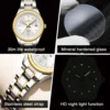 ERNIE KLEIN Women’s Watch Luxury Gold Watch OriginalDate Week Stainless Steel Waterproof Luminous Elegant Dress Ladies' Watches 3