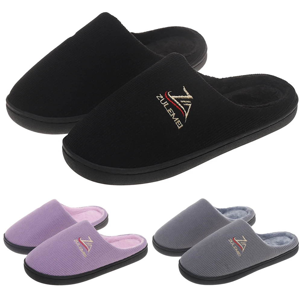 Plush House Slippers Closed Toe Slippers Non-Slip Fluffy Home Slippers Soft Fuzzy Slippers for Indoor Outdoor Bedroom 4