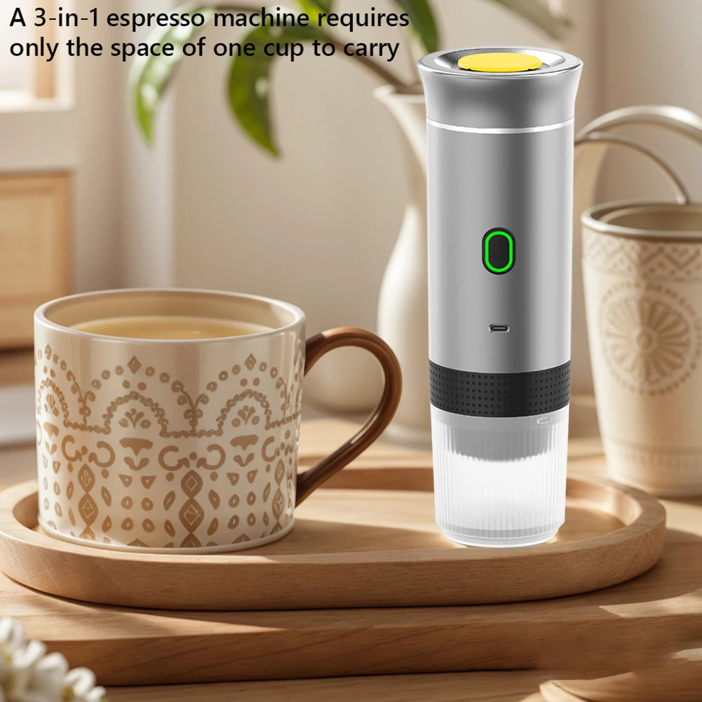Portable Coffee Maker Electric Espresso Machine Fast Brewing Coffee Machine Wireless Heating for Home Office RV