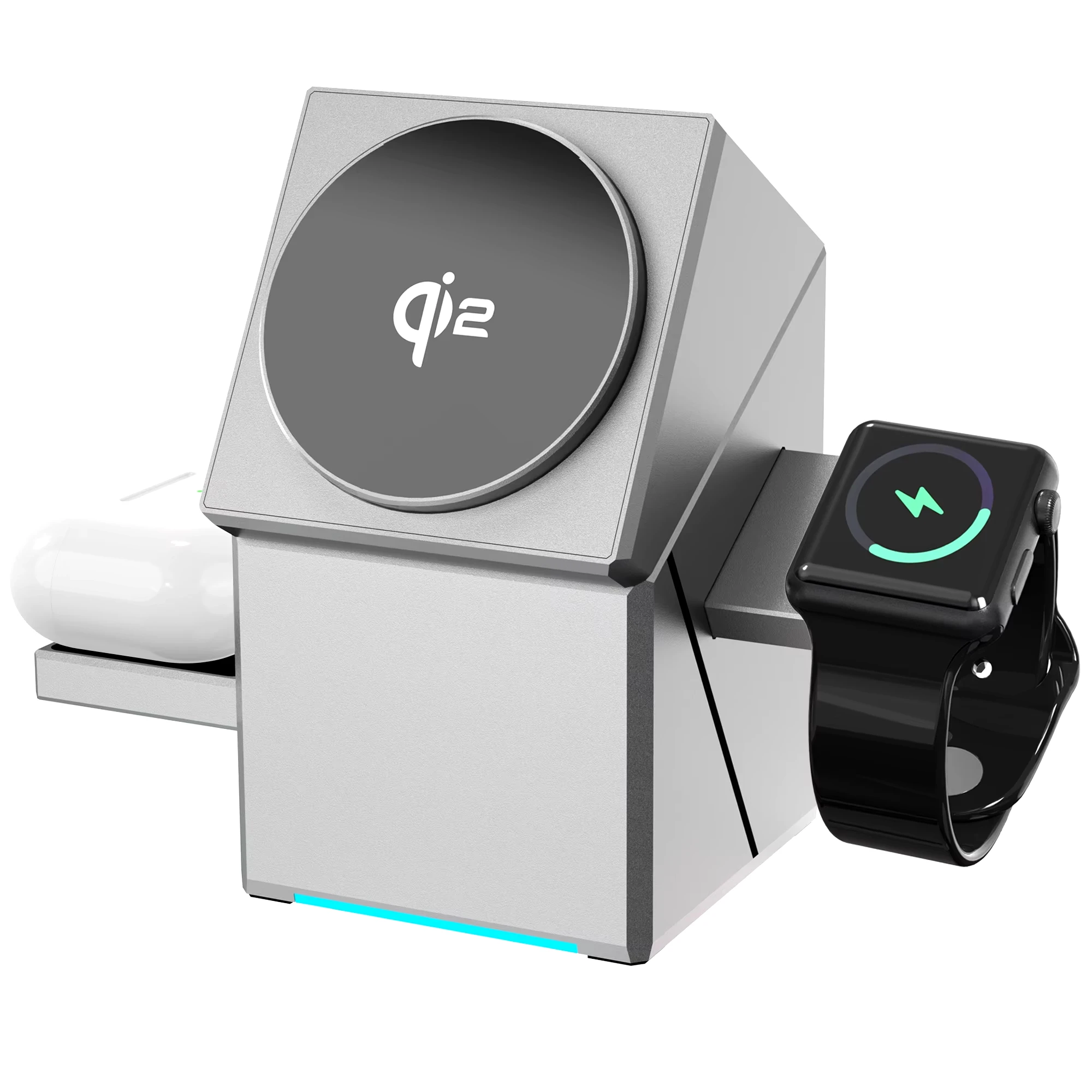 Qi2 in Wireless Charger with Auto Rotating Magic Cube for