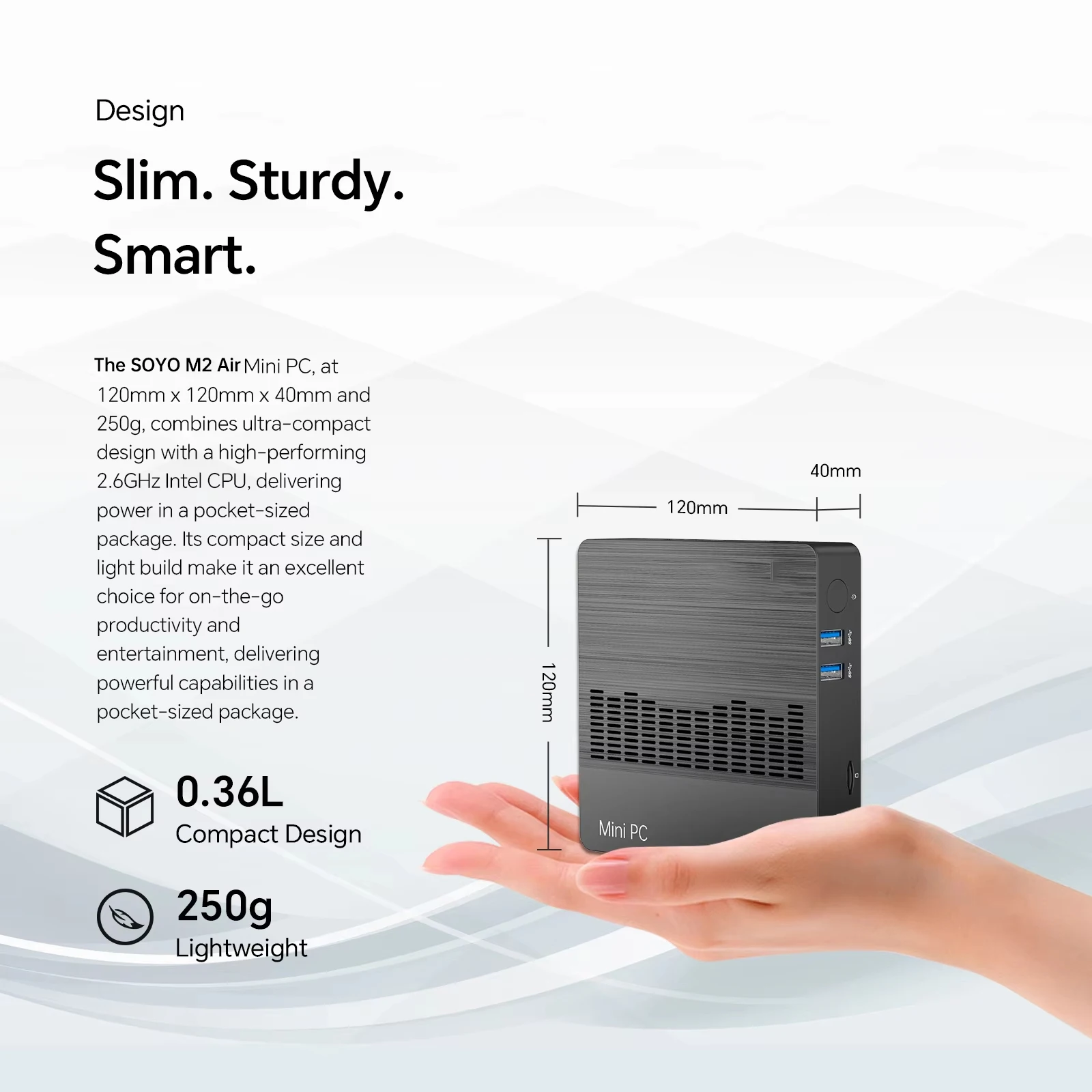 SOYO M2 Air  Mini PC: Powerful 6GB RAM, 128GB EMMC, Intel N4000, Windows 11 Pro - Compact & Ideal for Home, Business & Gaming 5