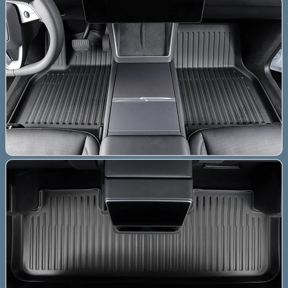 TPE Floor Mats & Cargo Liner, All Weather Trunk Mats Floor Liner Backrest for New Tesla Model Y Launch + Juniper car floor mats,floor rugs
