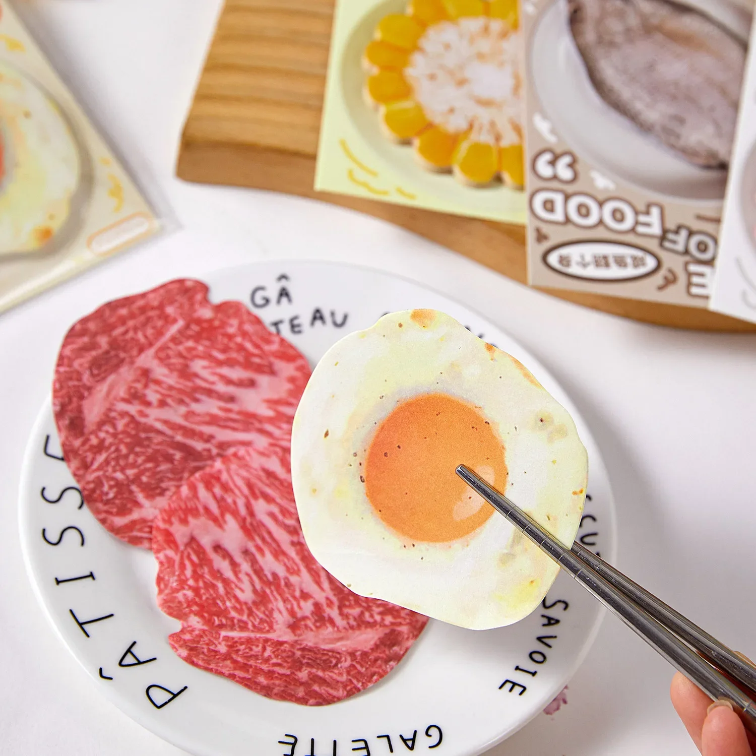 30 Pcs Cute Sticky Notes  Food  Sticky Kawaii Sticky Notes Cute Notepads Pads Self Stick Memo Pad - 3