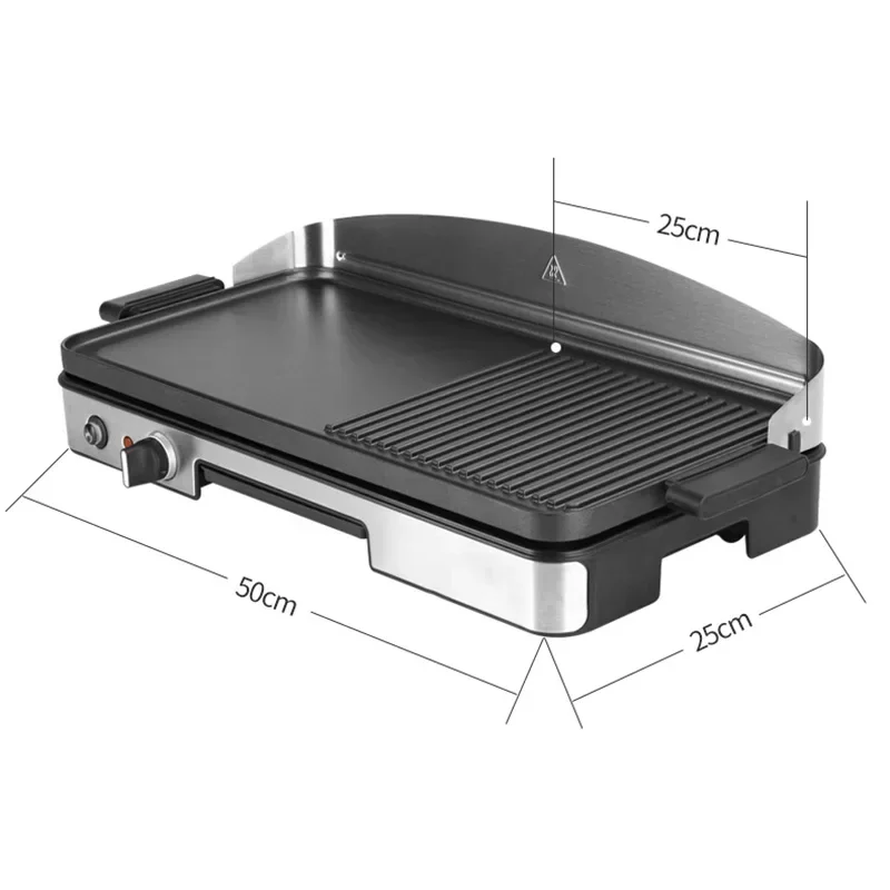 Griddle electric griddle teppanyaki commercial household grilled steak machine desktop griddle Korean frying pan 4