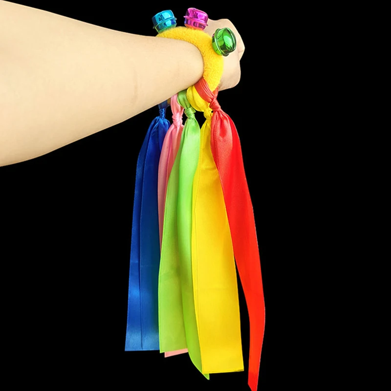 1Pcs kinder Handgelenk Band Team Sport Pompom Cheerleading Big Match Pom Club Dance Requisiten Elastische Armband Mit elastische Seil – Detail 9